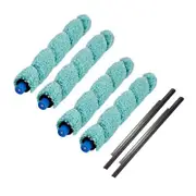 6pcs Floor Washing Robotic Cleaner Main Brush & Scraper Replacement For W400 Floor Washing Robot Pa