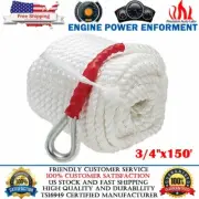 3/4"x150' Twisted Triple Strand Boat Nylon Anchor Mooring Rope Line String Cord