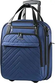 [VANKEAN] Carry On Underseat Multi-functional, 16-inch Underseater Lightweight Overnight Suitcase for Men Women