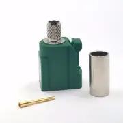 10pcs Auto Fakra Straight Jack Crimp for RG58 Code: E (Green)