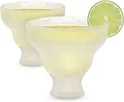 Stemless Margarita Glasses, Insulated Cocktail Glass, Double Walled Cocktail Glasses, Frozen Cups to Keep Your Drinks Cold, Set of 2