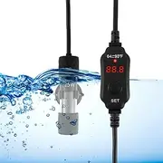 25W Aquarium Heater, USB Fish Tank Heater with Digital Display, Auto Power-Off Tank Heating Rod with Over-Temperature Water Shortage Protection, Safe Tank Heater for 1-5 Gallon
