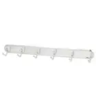Home Bedroom Bathroom Hat Coat Suit Towel Metal 6-Hooks Hanger Rack Holder