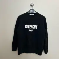 在飛比找Yahoo!奇摩拍賣優惠-紀梵希/Givenchy黑色大破洞衛衣/XS碼/99新/