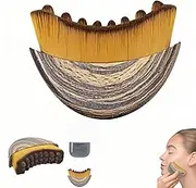 Lymphatic Contour Ultra Soft Face Brush Makeup Brushes- Ergonomic Facial Massager for Drainage, Soft Bristles ，Double Chin Reduction & Puffiness Relief (1PCS)