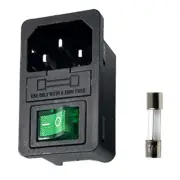 Connector Fuse Connector Fuse Holder Fuse Switch Male PowerCord Silver