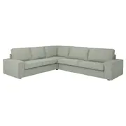 KIVIK corner sofa, 5-seat, Gunnared light green