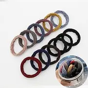20 pcs Canned Hair Rope Strong Elastic Non-marking Hairbands Thick Rubber Band Hair Rope Does Not Hurt Hair Suitable for Girls to Tie Their Hair in Daily Life(BLHC)