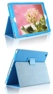 MCC iPad Pro 12.9" 2nd Gen 2017 Smart PU Folio Leather Case Cover Apple [Sky Blue]