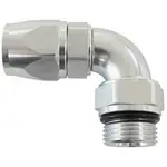 Aeroflow Male End -10Orb to 10An Teflonfull Flow Billet 90 Deg Silver - AF583-10-10DS