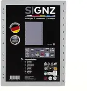 SIGNZ Index DIN A4, 12 Pieces (1-12), 3 Pieces, Extra Strong Plastic dividers (PP), CO2-neutral, Made in Germany