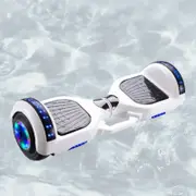 White 2025 New Hoverboard Scooter Bluetooth Speaker LED Self Balancing Scooter Sports