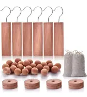 Homode Cedar Blocks for Clothes Storage, Ceder Wood Chips and Balls (40 Pack)