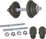 HCE Adjustable Dumbbells Set,20kg - 50kg Standard Steel Bars Pair with Cast-Iron Hammertone Weight Plates Set Home Gym Equipment for Body Building Weightlifting