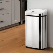 Devanti 50L Stainless Steel Motion Sensor Bin Automatic Rubbish Trash Can New