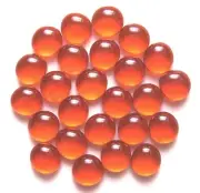 25 x Mini Tangerine Orange Mosaic Lead Light Pebbles Art Glass Stones