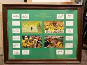 Personally Signed 1999 World Cup Team Steve Waugh, Shane Warne to name a few COA