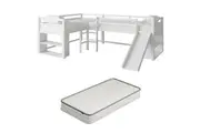 Coreen Loft Bed & Cybele Mattress Package - White