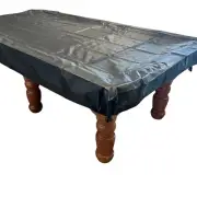 Pool Snooker Billiard Table Fitted Plastic Vinyl Cover Elastic Corners 7ft BLACK