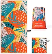 OCOOPA Beach Towel Microfiber - Oversized Travel Towels - Lightweight Compact Beach Accessories - for Swimming, Camping, Holiday - Super Absorbent, Quick Dry