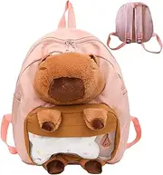 [Generic] Capybara Backpack Plush - Casual Business Bag,Cute Plush School Bag, Animal Backpack Shoulder Bag, Stuffed Animal Bag for Students Kids