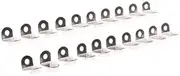 MagiDeal 2x20 Pieces Small Tone Metal 90 Degrees Angle Bracket for Suction Cup, Silver, 2 Pcs