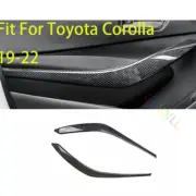 Fit For Toyota Corolla 2019-22 Carbon Fiber Car Inner Door Panel Cover Trim 2pcs