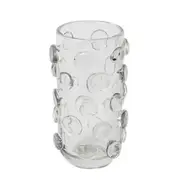 [James Lane] Chioma Vase Glass Clear - 26cm
