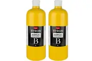 2x Jasart Byron 1L Acrylic Paint Medium-Bodied Craft Painting Warm Yellow