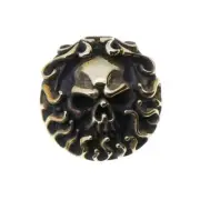 Brass Skull Concho - Leather Craft Custom Part