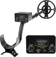 TC-200 Outdoors Metal Detector Underground Wire Iron Metal Gold Detector Adjustable Tracker for Treasure Search High Accuracy(Black)