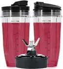 Weierken 24oz Cups Compatible with Nutri Ninja Auto IQ Series Blender, Pro Re...