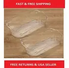 2 Pack Clear Refrigerator Door Bin Shelf For 240356402 Frigidaire AP2549958