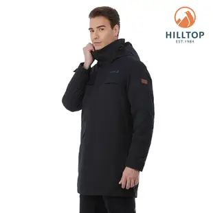 【HILLTOP山頂鳥】 GORE-TEX 二合一防水羽絨長大衣 男款 黑｜PF21XM60ECAA