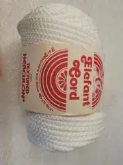 White Elefant Textured Herculon Olefin Fiber Macrame Cord Yarn 100 yds 5-6mm