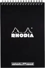 Rhodia Wirebound A5 Dot Grid Notepad, Black