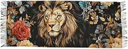 [AIXIWAWA] Women's Pashminas Scarf Lion in Flower Print, Shawls Wrap Lightwight with Tassel for Evening Dress Dinner Party, Multicolor