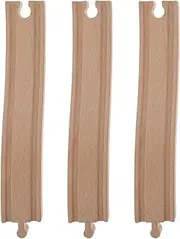Train Tracks Toy 3pcs Wooden Expansion Tracks Educational Plaything for Children