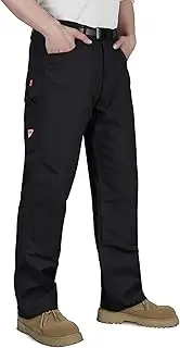 [TICOMELA] FR Pants for Men Flame Resistant Carpenter 100% Cotton Pre-Washed Fire Retardant Jeans