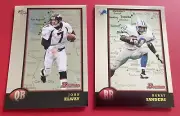 1998 BOWMAN INTERSTATE # 120 BARRY SANDERS #100 JOHN ELWAY LOT PARALLEL VERSIONS