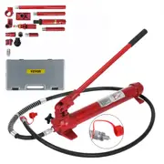 VEVOR 10 Ton Porta Power Kit 1.4M (55.1 inch) Oil Hose Hydraulic Car Jack Ram Autobody Frame Repair Power Tools for Loadhandler Truck Bed Unloader Far