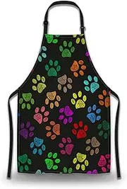 [Olikked] Kitchen Aprons for Women Watercolor Leaves Mans Chef Apron for Cooking Restaurant BBQ Painting Crafting Gardening