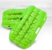 BUNKER INDUST Off-Road Traction Boards, 2 Pcs Recovery Tracks Traction Mat for 4X4 Jeep Mud, Sand, Snow Traction Ladder-Green Tire Traction Tool