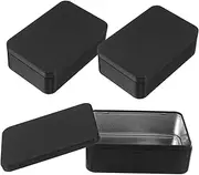 BESPORTBLE 3Pcs Gaming Card Storage Box Tinplate Case for Poker Trading Cards Versatile Organizer for Items Crafts Beads Jewelry Sturdy Storage