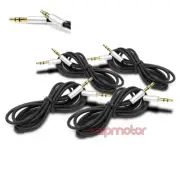 4PCS 3FT 3.5MM AUX AUDIO STEREO CABLES BLACK IPHONE 5 4S IPOD TOUCH NANO SHUFFLE
