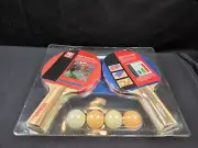 VTG Wilson Performance Table Tennis Set Ping Pong 4 Paddles Post Net Balls New
