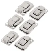 Toolbox Jewelry Box Toggle Latch Catch Hasp Lock Silver Tone 40x27x8mm 6pcs