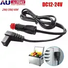 2/3/4M 12V Merit Cigarette Plug For Waeco Fridge Adaptor Power Lead Cable Cord