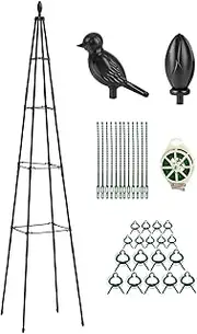 Cucumber Trellis, Tall Trellis for Climbing Plants Outdoor, A-Frame 63 Inch Adjustable Height Plant Support Cage, Gardening Accessories for Flowers Vegetable Fruits