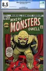 Where Monsters Dwell #12 (1971) Marvel CGC 8.5 White Jack Kirby